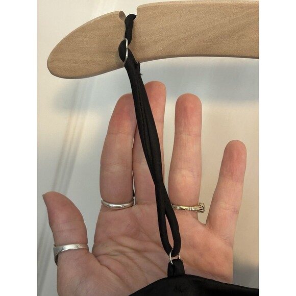 HELLO MOLLY Satin Bow Maxi Dress ‘All the Likes’ Black Size M Wedding Rhinestone - Picture 8 of 14